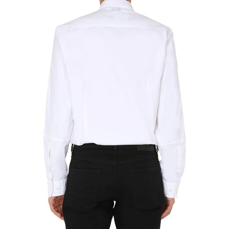 HUGO BOSS 男士白色棉质长袖衬衫 BEAVIZ-R-50427553-100商品第2张图片规格展示