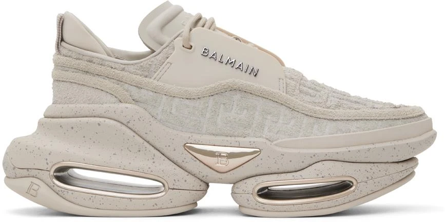 Balmain]Beige & Gray B-Bold Sneakers 价格¥5656 | 别样海外购