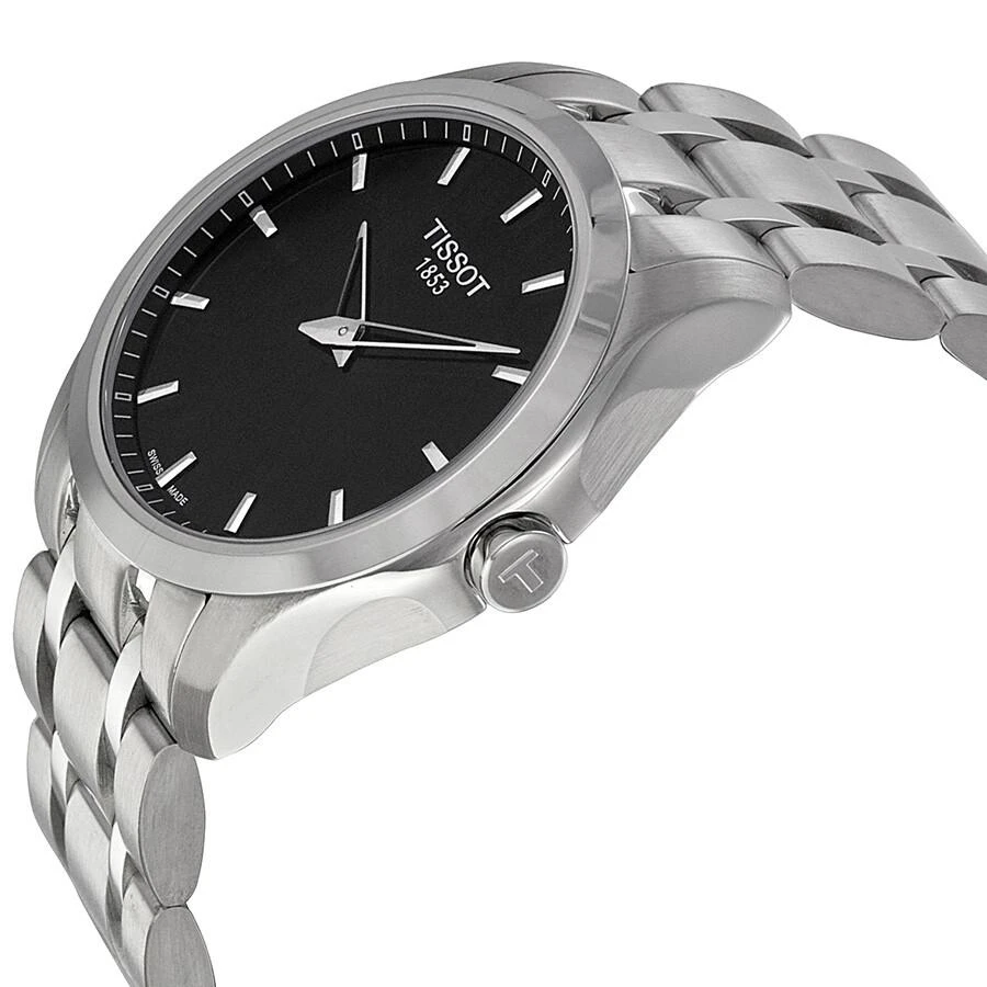商品Tissot|天梭库图系列黑色表盘男士石英手表-39mm,价格¥2120,第2张图片详细描述