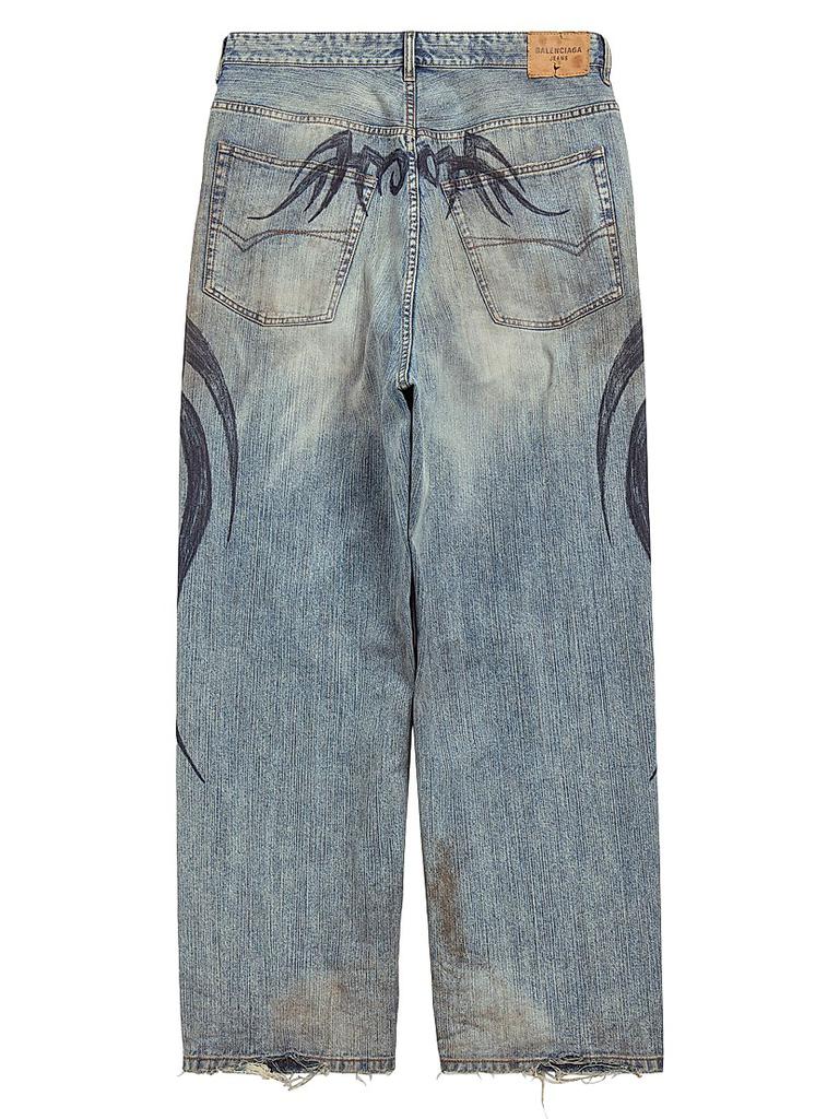 パンツ Balenciaga y2k denim Balenciaga Y2k Stretched Knee Baggy Pants - Leggings - Free
