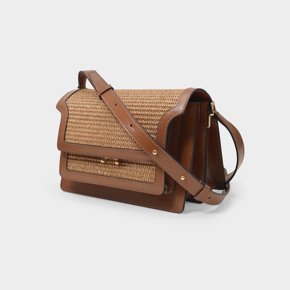 商品Marni|Trunk Soft Medium Bag in Brown Leather,价格¥14804,第4张图片详细描述
