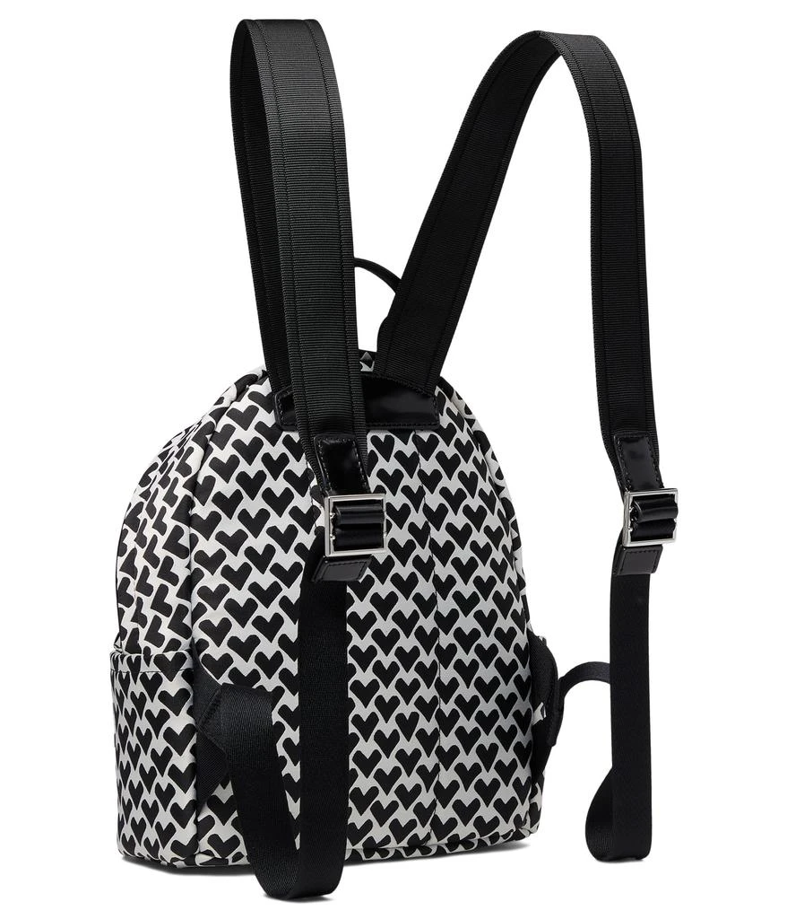 商品Kate Spade|Sam Icon Modernist Hearts Jacquard Fabric Small Backpack,价格¥2080,第2张图片详细描述