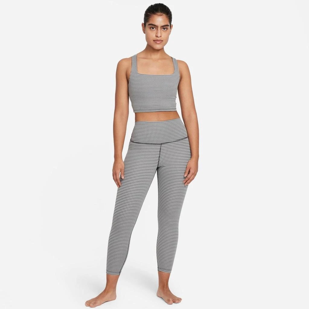 商品NIKE|Nike Women's Dri-FIT Gingham Cropped Yoga Leggings,价格¥110,第2张图片详细描述