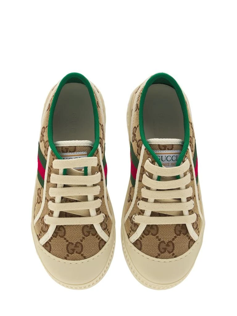 商品Gucci|Gg Tennis 1977 Cotton Lace-up Sneakers,价格¥3409,第1张图片详细描述