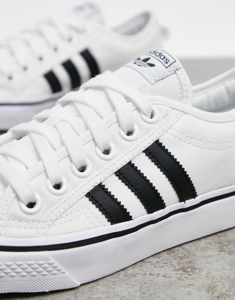 商品Adidas|adidas Originals Nizza trainers in white and black,价格¥363-¥484,第4张图片详细描述