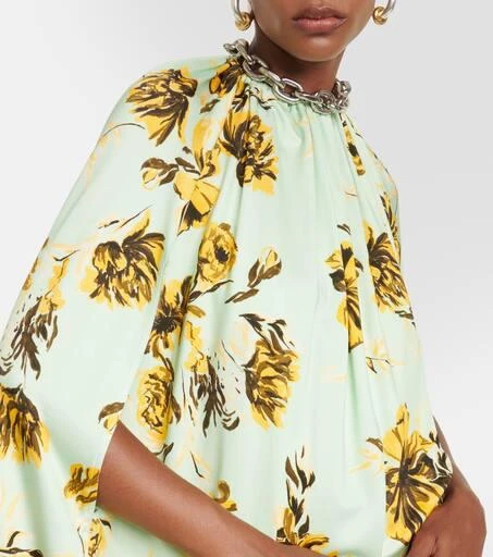 商品Jil Sander|花卉披肩式中长连衣裙,价格¥12820,第4张图片详细描述