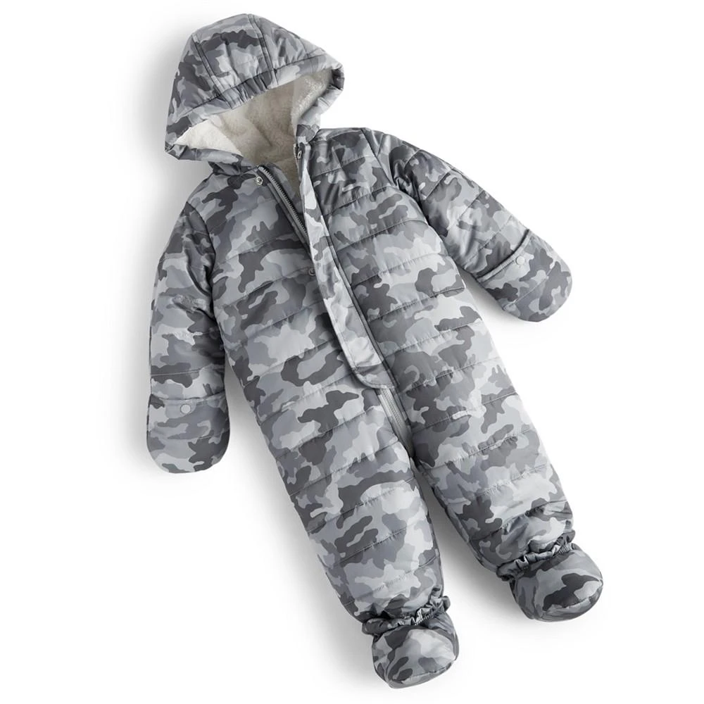 商品First Impressions|Baby Boys Camo Quilted Snowsuit, Created for Macy's,价格¥166,第1张图片