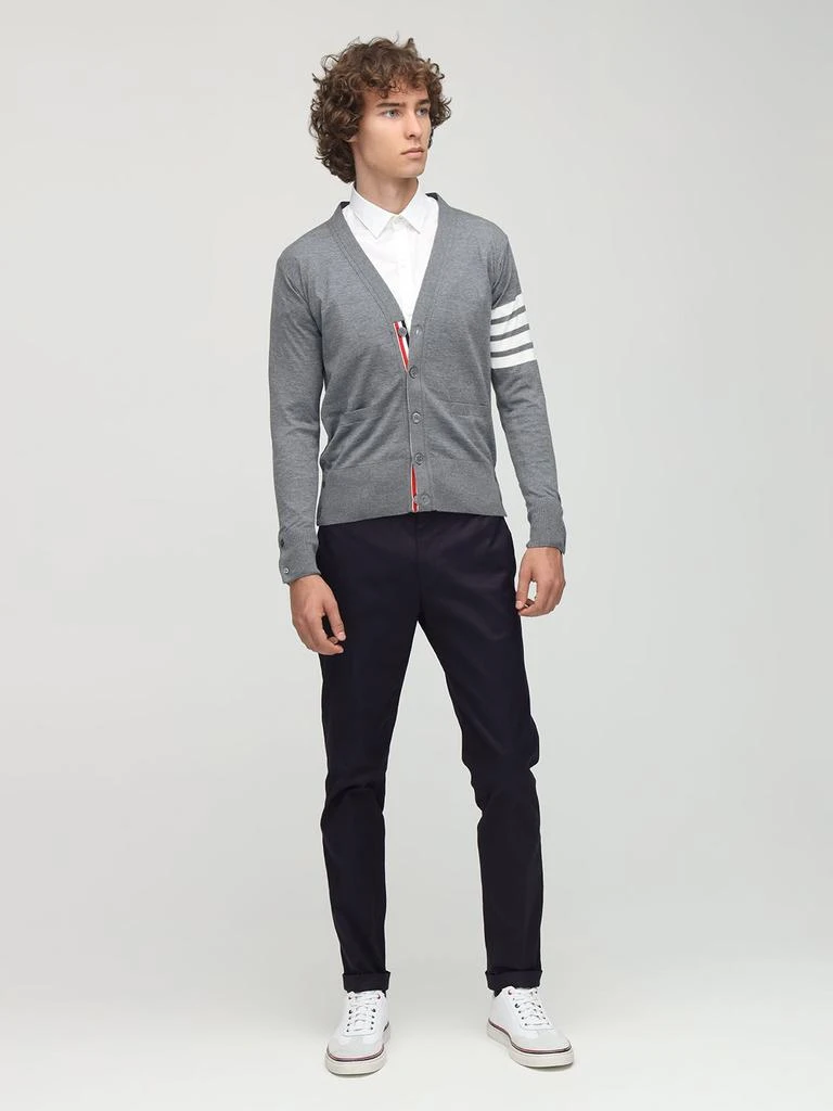商品Thom Browne|Intarsia Stripes Wool Cardigan,价格¥8377,第1张图片详细描述