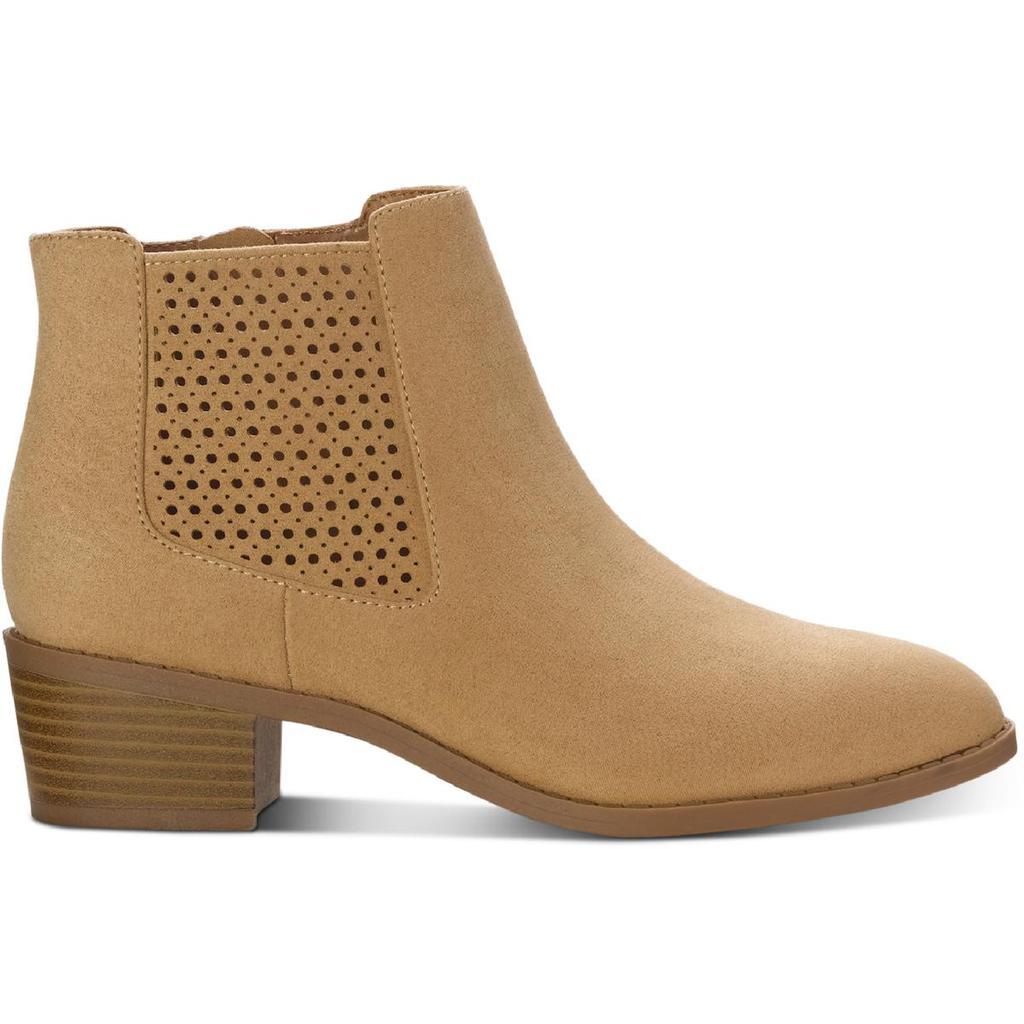 商品Style & Co|Style & Co. Womens Gerddie Faux Suede Perforated Ankle Boots,价格¥230,第4张图片详细描述