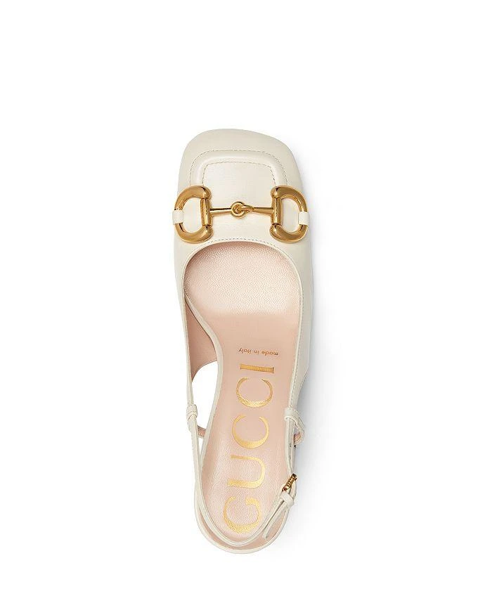 商品Gucci|Women's Baby Mid-Heel Horsebit Slingback Pumps,价格¥7032,第4张图片详细描述