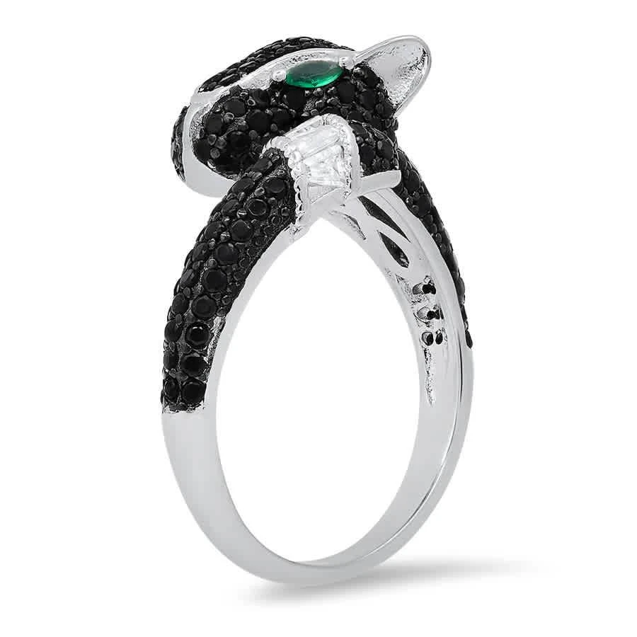 商品Kylie Harper|Sterling Silver Black Panther Cubic Zirconia  CZ Ring,价格¥372,第2张图片详细描述