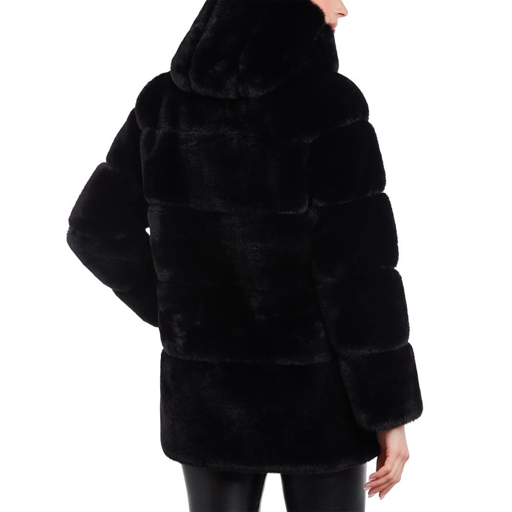 商品Michael Kors|Women's Petite Hooded Faux-Fur Coat,价格¥1859,第2张图片详细描述