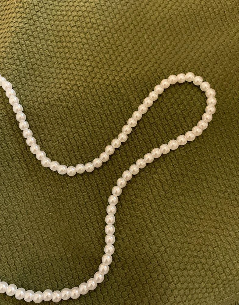 商品ASOS|ASOS DESIGN short 6mm glass faux pearl necklace in white,价格¥94,第1张图片