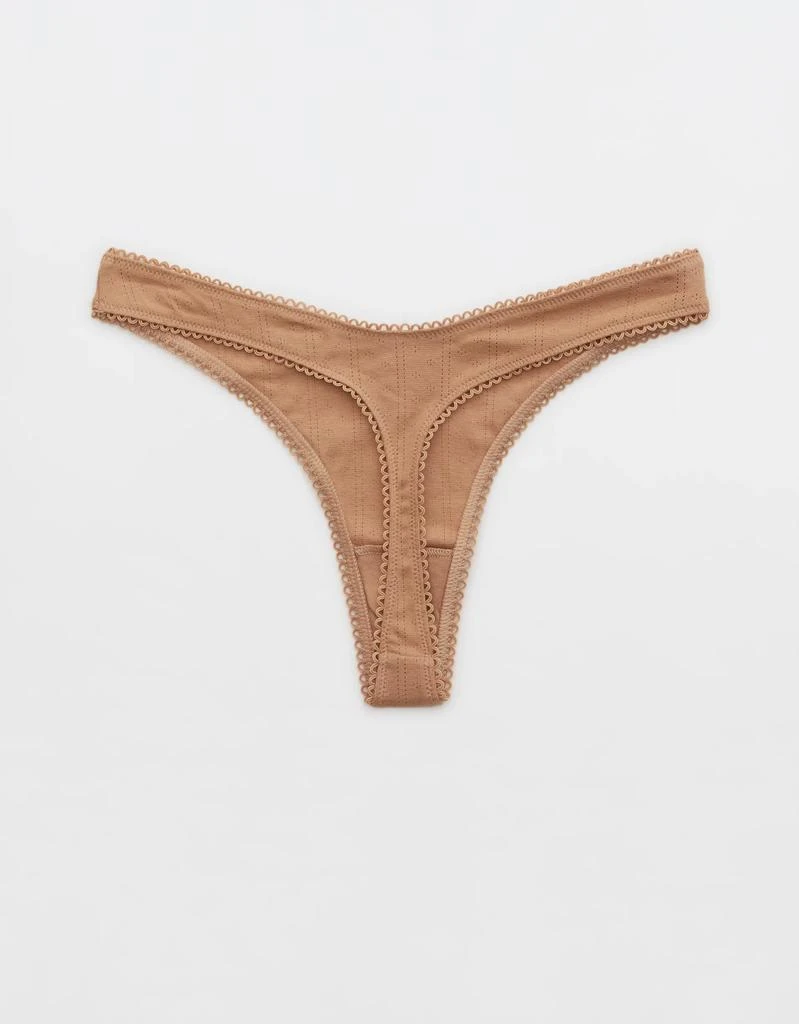 商品Aerie|Aerie Pointelle High Cut Thong Underwear,价格¥46,第2张图片详细描述