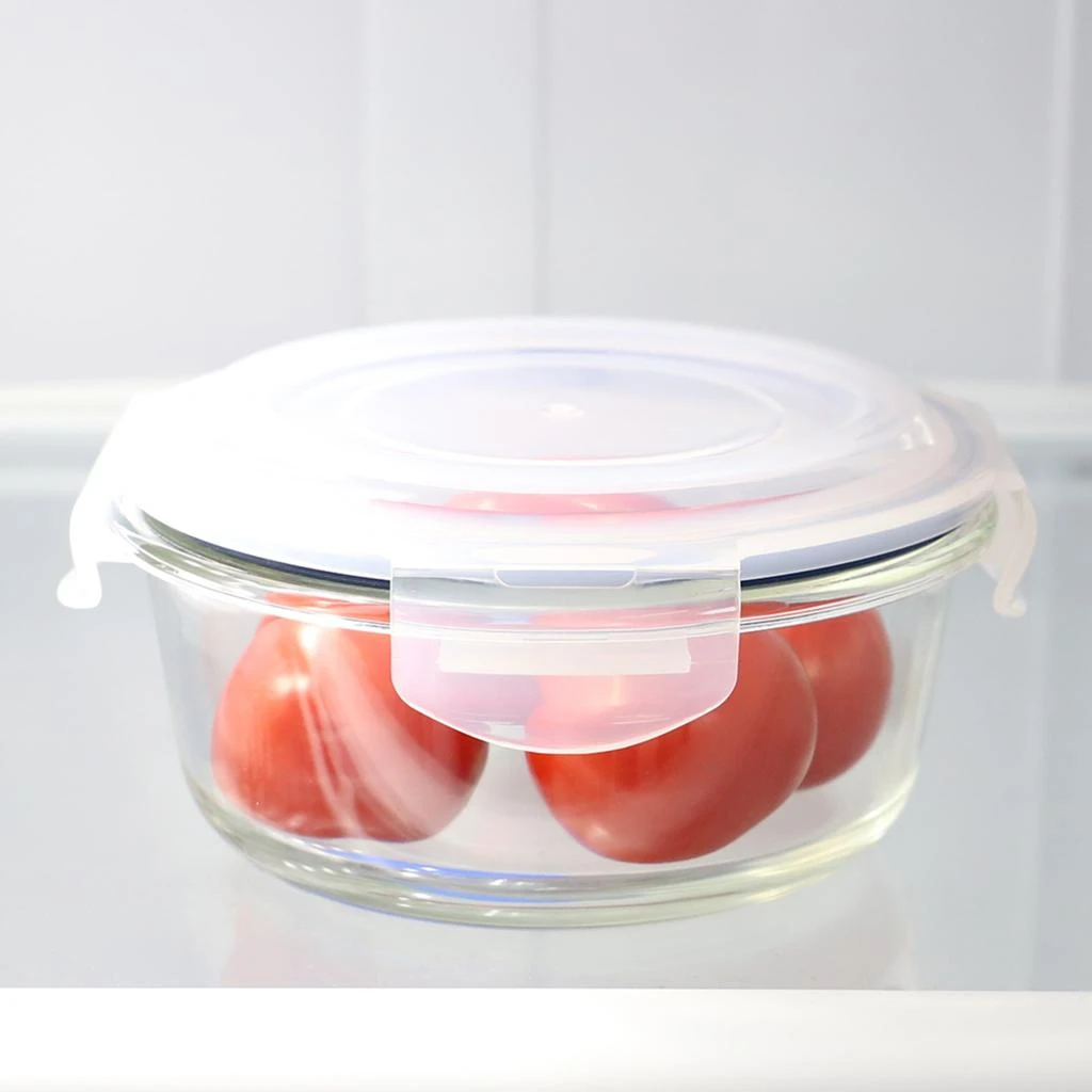 商品Michael Graves Design|Michael Graves Design 21 Ounce High Borosilicate Glass Round Food Storage Container with Indigo Rubber Seal,价格¥115,第3张图片详细描述