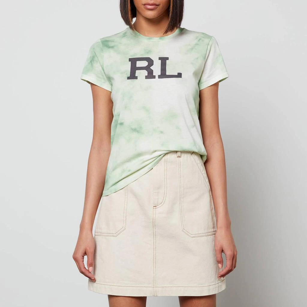 商品Ralph Lauren|Polo Ralph Lauren Women's Rl Tie Dye Short Sleeve T-Shirt - Outback Green/Nevis,价格¥329,第1张图片