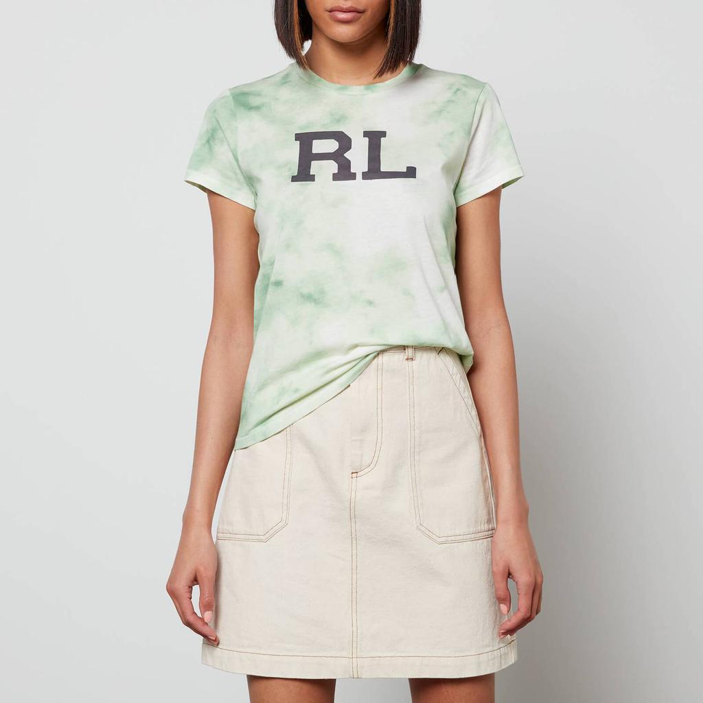商品Ralph Lauren|Polo Ralph Lauren Women's Rl Tie Dye Short Sleeve T-Shirt - Outback Green/Nevis,价格¥381,第1张图片