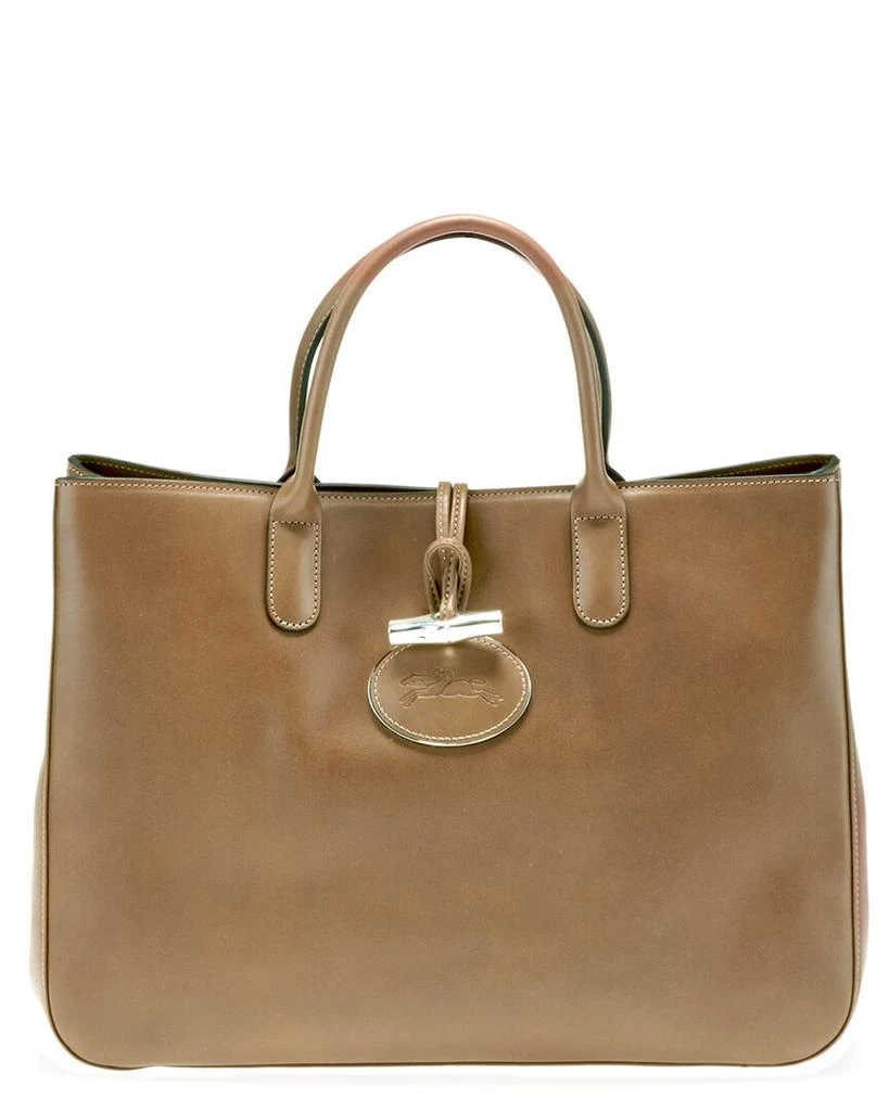 商品Longchamp|Longchamp "Roseau Heritage" Leather Satchel,价格¥6460,第1张图片
