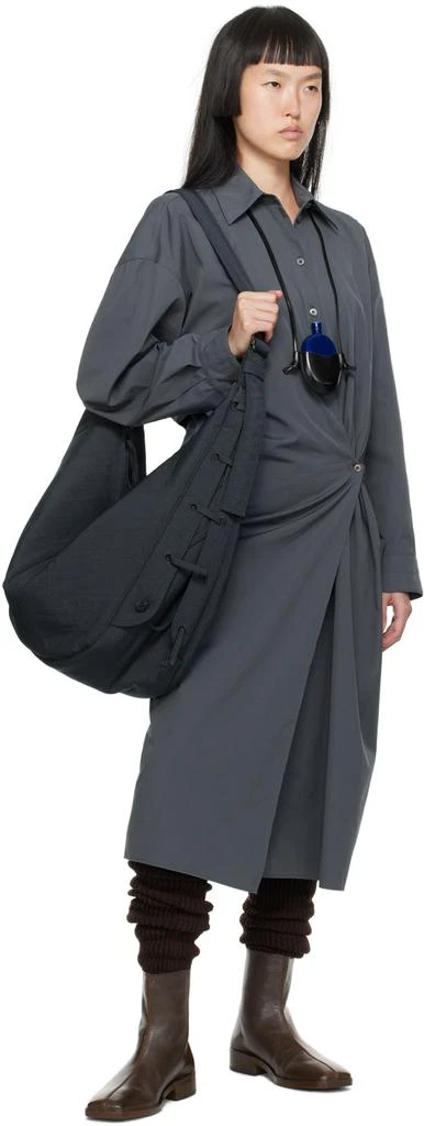 商品Lemaire|Gray Twisted Midi Dress,价格¥3451,第4张图片详细描述