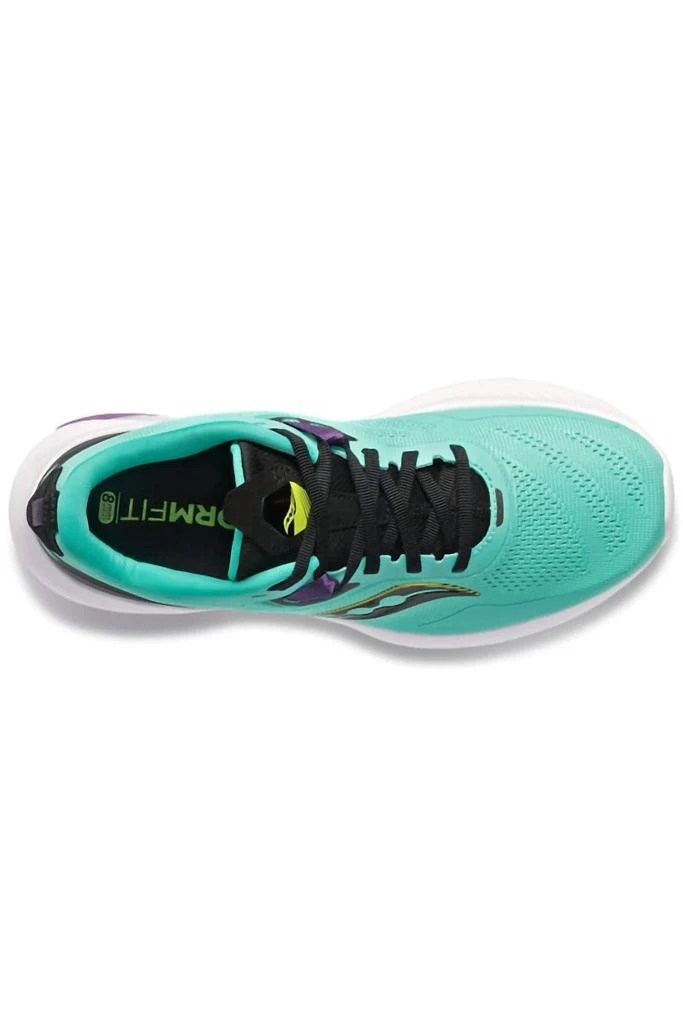 商品Saucony|Women's Guide 15 Running Shoes - B/medium Width In Cool Mint/acid,价格¥885,第3张图片详细描述