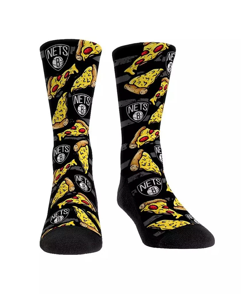 商品Rock 'Em|Youth Boys and Girls Socks Brooklyn Nets New York Style Pizza Crew Socks,价格¥135,第1张图片