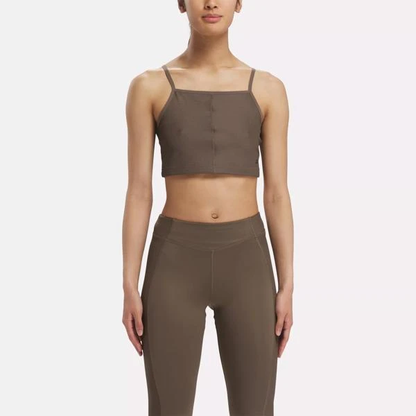 商品Reebok|Yoga Performance Rib Crop Top,价格¥127,第1张图片