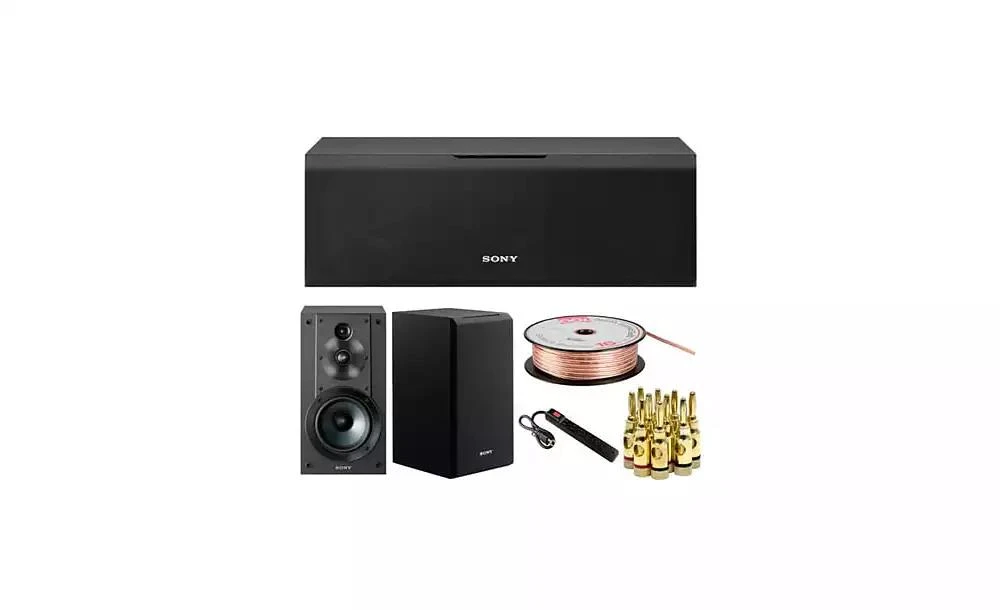 商品SONY|SSCS8 Center Channel Speaker w/ Pair of Bookshelf Speakers & Speaker Wire,价格¥2886,第3张图片详细描述