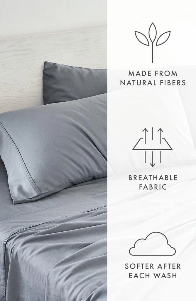 Luxury 4-Piece Rayon & Linen Blend Bed Sheet Set 商品