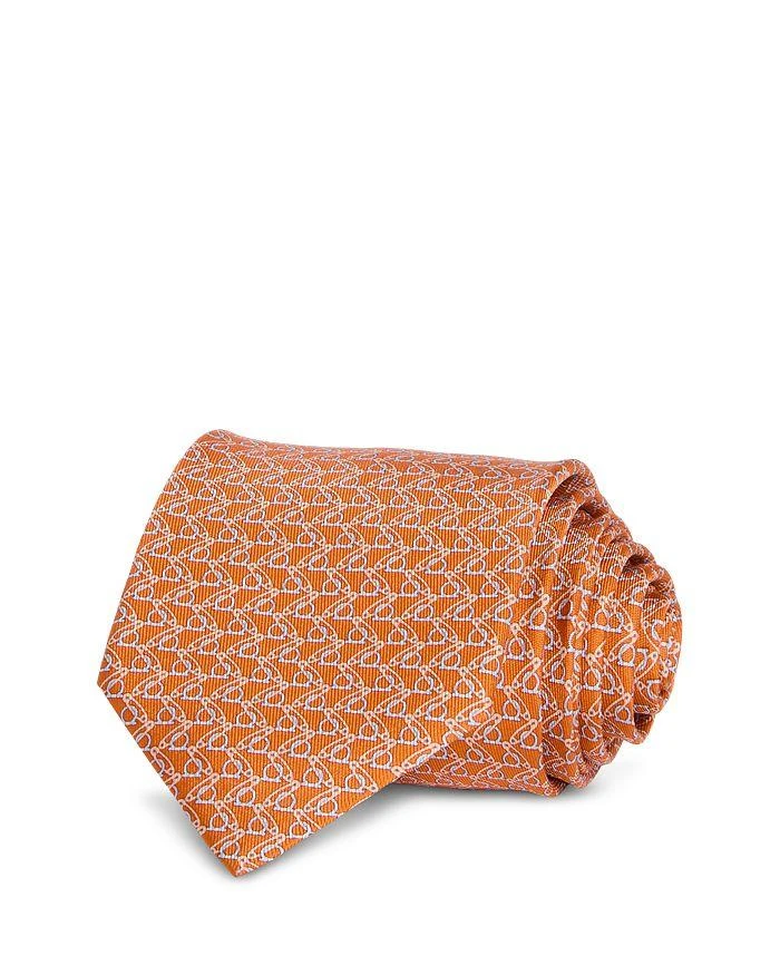 商品Salvatore Ferragamo|Silk Classic Gancini Safety Pin Tie,价格¥1240,第1张图片