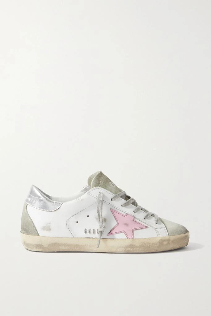 商品Golden Goose|Superstar 仿旧金属感皮革运动鞋  - IT35,价格¥4930,第1张图片