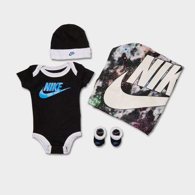 商品NIKE|Infant Nike Tie-Dye Futura Bodysuit, Hat, Booties and Blanket Box Set (4-Piece),价格¥332,第1张图片