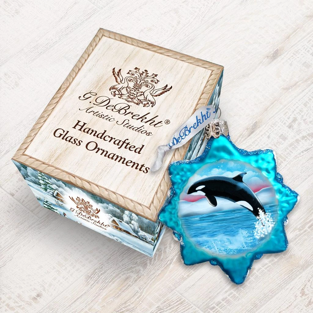 商品Designocracy|Designocracy Orca Keepsake Glass Ornament,价格¥198,第4张图片详细描述