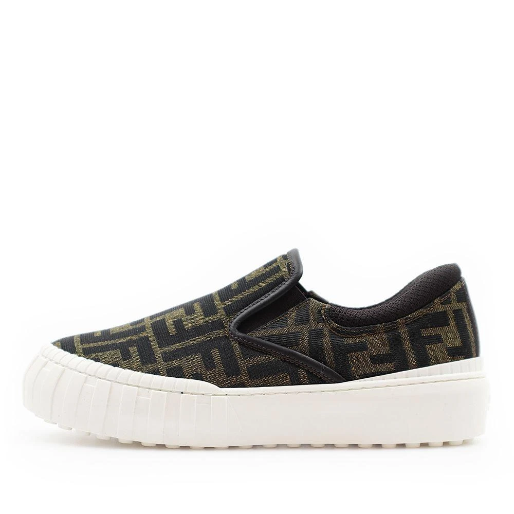 商品Fendi|Brown FF Logo Pattern Unisex Slip On Shoes,价格¥2571,第5张图片详细描述