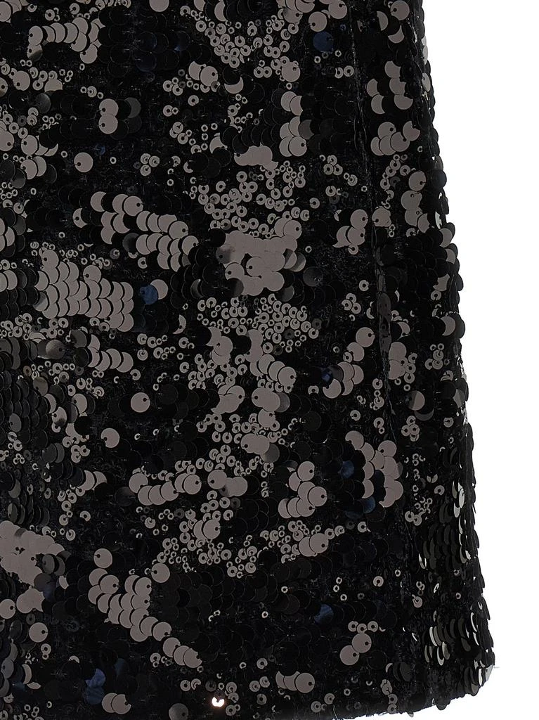 商品Ganni|Velvet Sequins Mini Dresses Black,价格¥1642,第4张图片详细描述