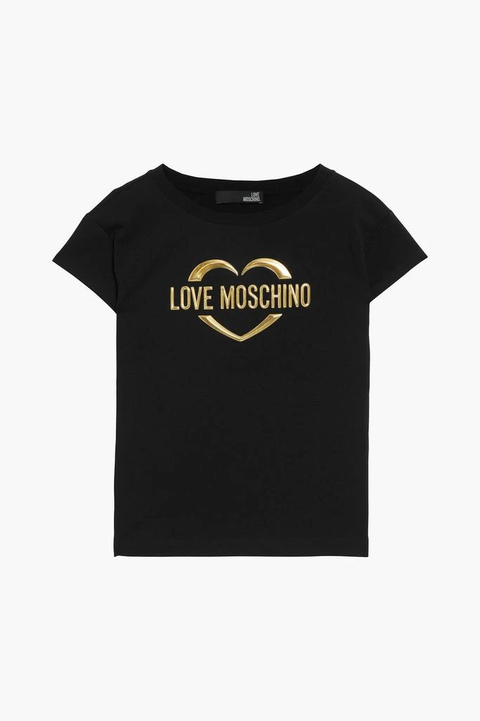 商品Moschino|Appliquéd cotton-blend jersey T-shirt,价格¥286,第1张图片