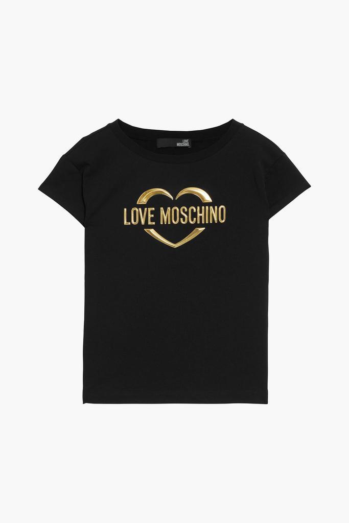 商品Moschino|Appliquéd cotton-blend jersey T-shirt,价格¥498,第1张图片