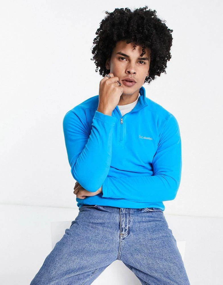 商品Columbia|Columbia Klamath Range II 1/2 zip fleece in blue,价格¥285,第3张图片详细描述