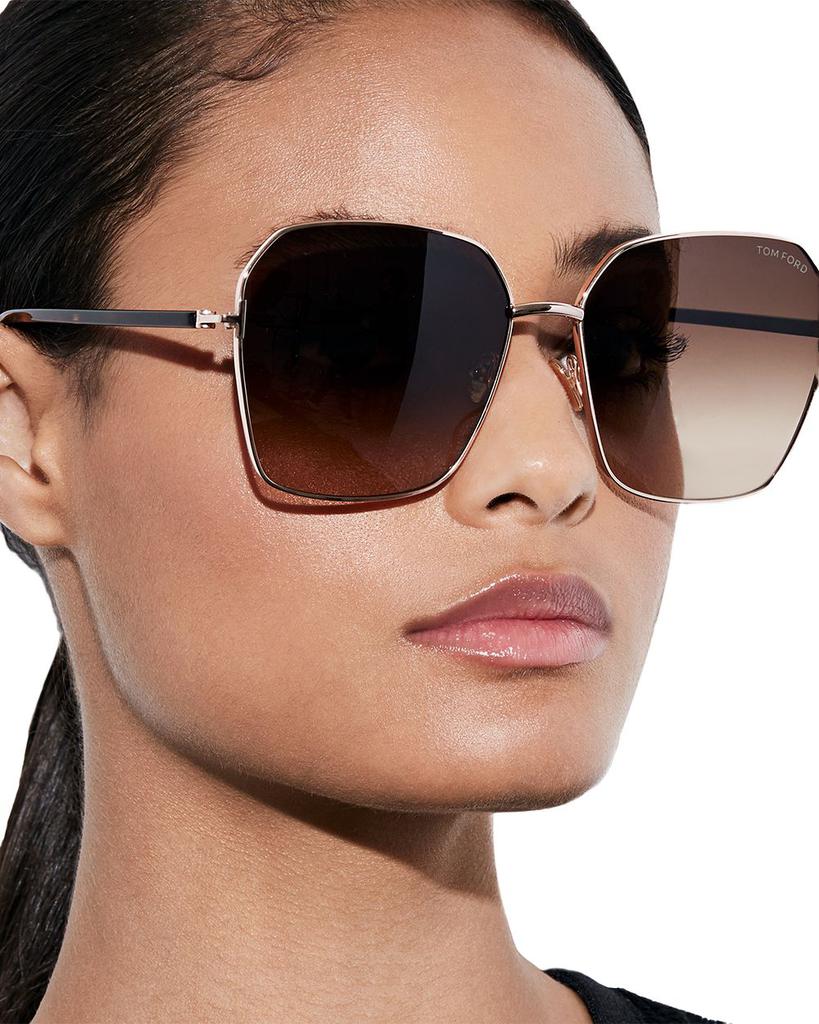 Women's Claudia Square Sunglasses, 62mm商品第4张图片规格展示