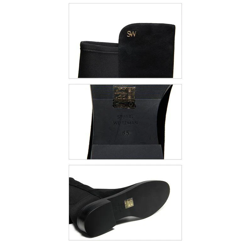 商品Stuart Weitzman|Stuart Weitzman秋冬新款靴子SW过膝靴Keelan 长筒靴—黑色 37码,价格¥4661,第5张图片详细描述