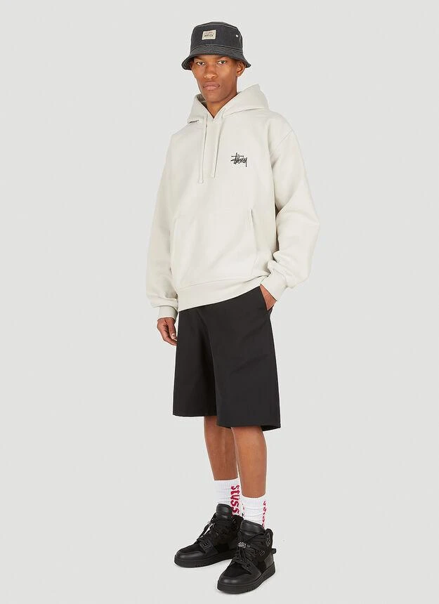 商品STUSSY|Basic Logo Hooded Sweatshirt in White,价格¥1307,第2张图片详细描述