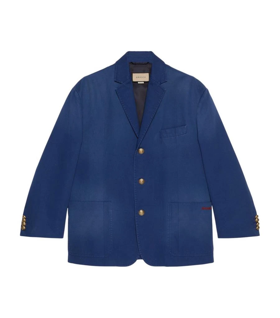 商品Gucci|Cotton Logo-Embroidered Jacket,价格¥17889,第1张图片