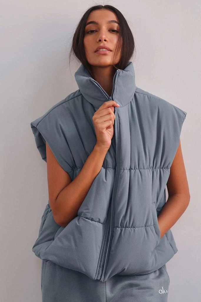 商品Alo|Incline Puffer Vest - Steel Grey,价格¥1485,第1张图片详细描述