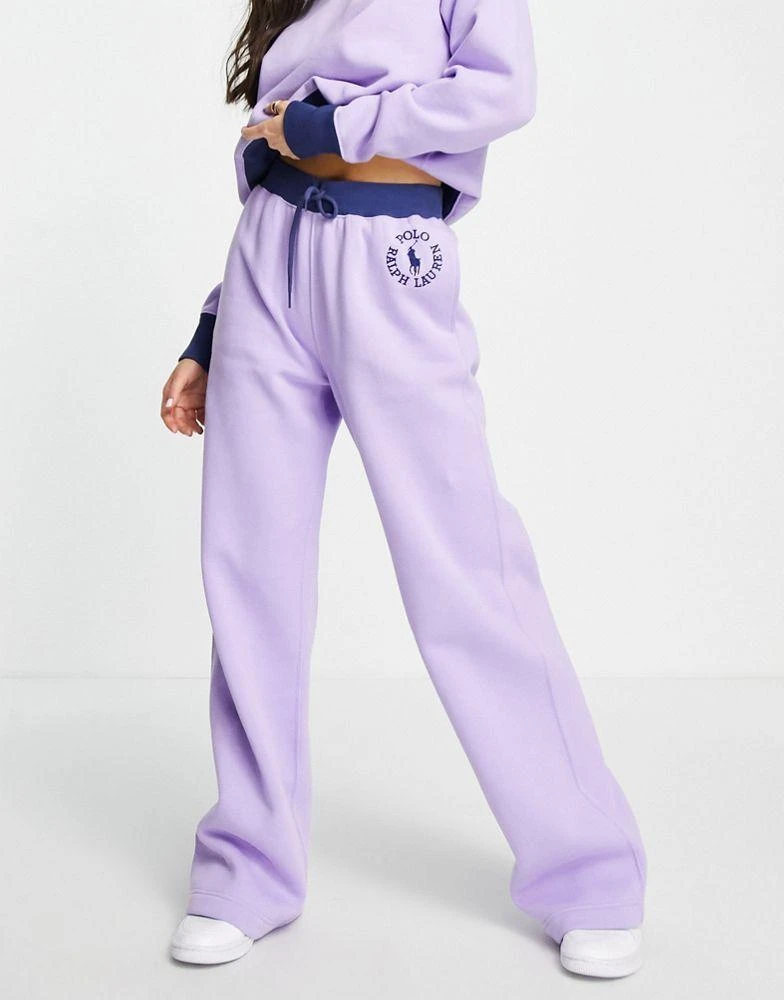 商品Ralph Lauren|Polo Ralph Lauren x ASOS exclusive collab co-ord logo joggers in lavender,价格¥747,第1张图片