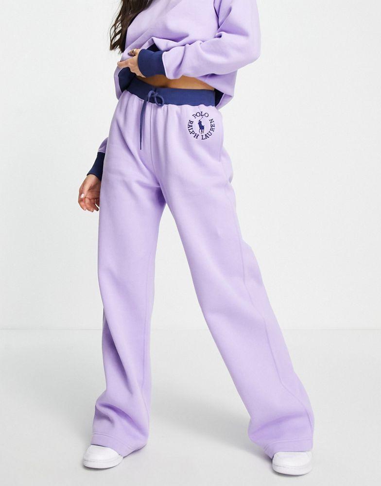 商品Ralph Lauren|Polo Ralph Lauren x ASOS exclusive collab co-ord logo joggers in lavender,价格¥655,第1张图片