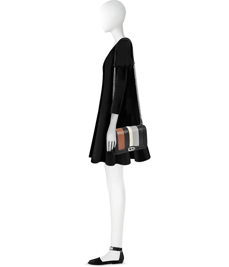 商品Rebecca Minkoff|Rebecca Minkoff 黑色和杏色皮革小号Love斜挎包,价格¥1676,第3张图片详细描述
