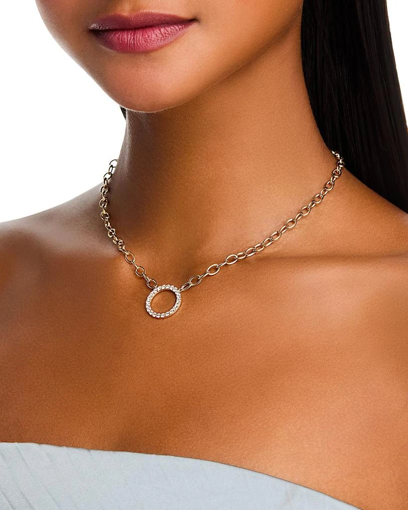 Diamond Circle Pendant Necklace in 14K Yellow Gold, 1.0 tcw 商品