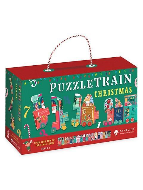 商品Workman Publishing|26-Piece Christmas Puzzle Train,价格¥90,第1张图片