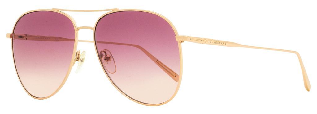 商品Longchamp|Longchamp Women's Aviator Sunglasses LO139S 770 Gold 59mm,价格¥363,第1张图片
