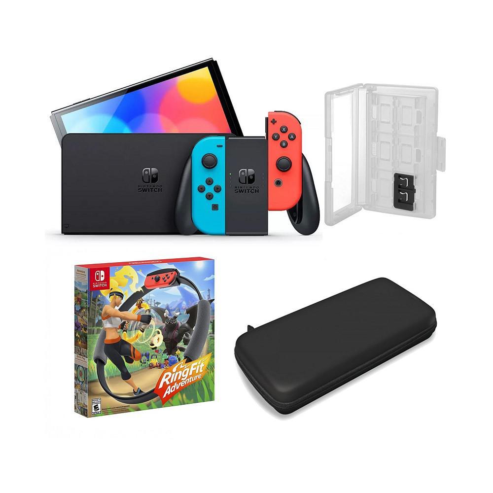 商品Nintendo|Switch OLED in Neon with Ring Fit & Accessories,价格¥3311,第1张图片