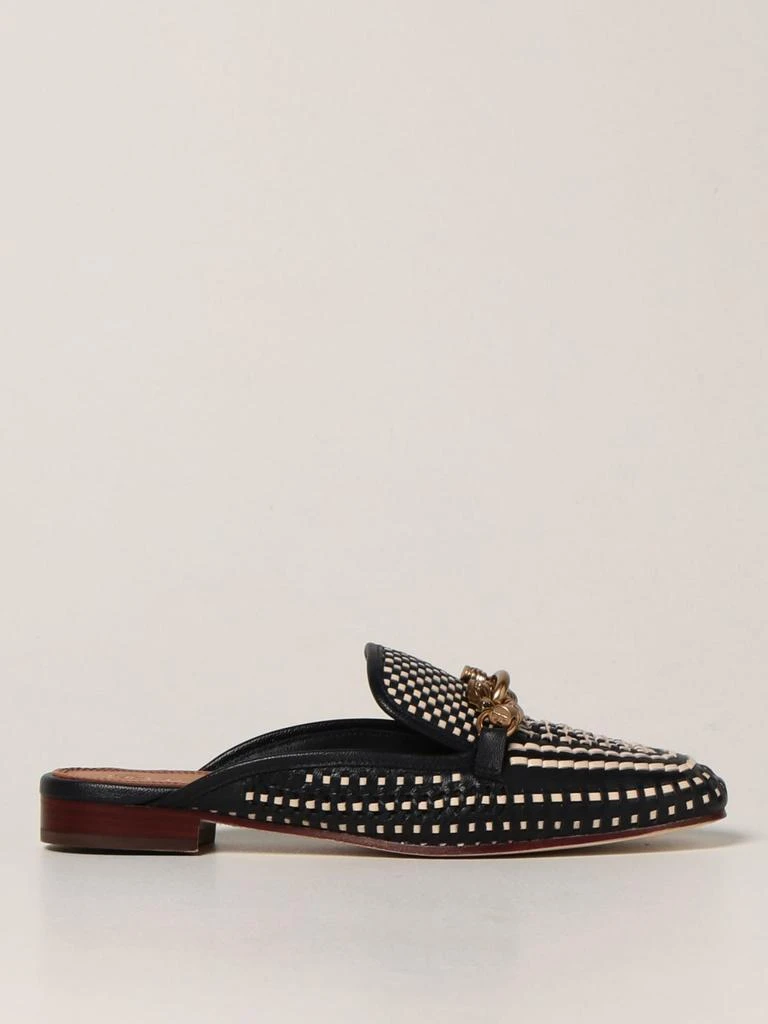 商品Tory Burch|Jessa Tory Burch sabots in woven leather,价格¥1894,第1张图片